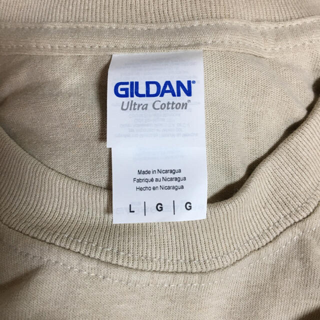 GILDAN(ギルタン)のGILDANギルダン☆半袖無地Tシャツ☆ポケット無し☆ベージュ系サンドL メンズのトップス(Tシャツ/カットソー(半袖/袖なし))の商品写真