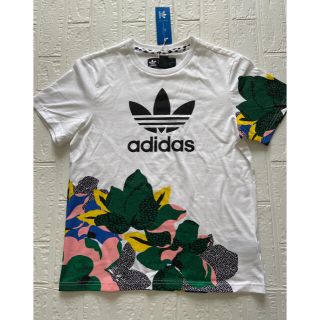 アディダス(adidas)のアディダス　adidas originals Tシャツ　花柄　白　トレフォイル(Tシャツ(半袖/袖なし))