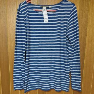 エイチアンドエム(H&M)のH&M レディース トップス 長袖 Tシャツ ボーダー シャツ 部屋着 古着(シャツ/ブラウス(長袖/七分))