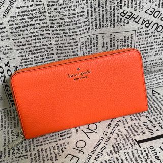 ケイトスペードニューヨーク(kate spade new york)のケイトスペード  財布　長財布  オレンジ  KATE SPADE(財布)