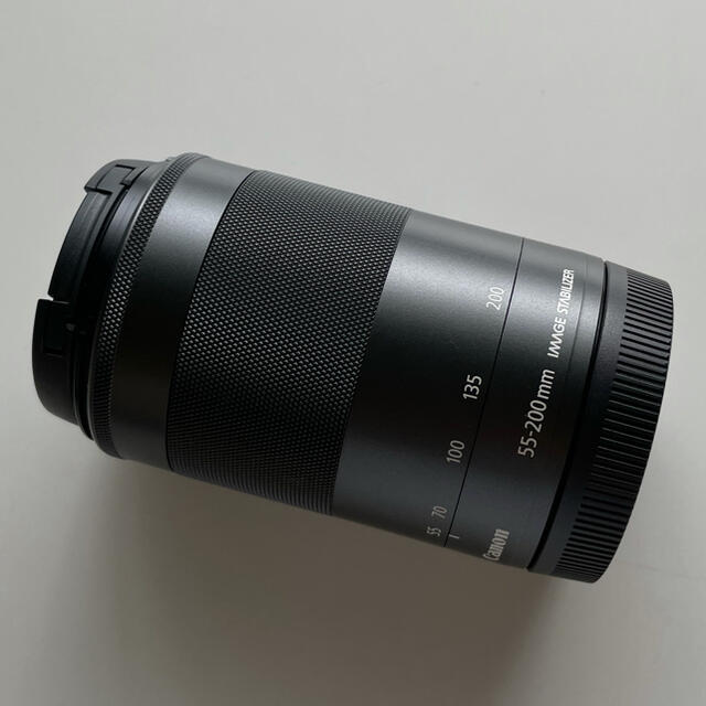 レンズフード付★美品 超望遠ズーム ★CANON EF-M 55-200mm