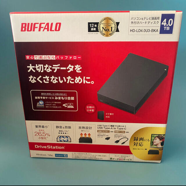 バッファロー 外付けハードディスク 4TB