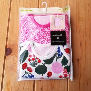 マリメッコ(marimekko)のmarimekko　マリメッコ　ユニクロ　コラボ　ロンパース　90㎝　春夏　半袖(ロンパース)