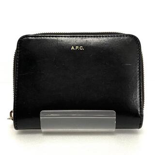 アーペーセー(A.P.C)のアーペーセー 2つ折り財布 - 黒×ゴールド(財布)