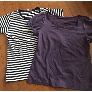 ムジルシリョウヒン(MUJI (無印良品))の無印良品　半袖Tシャツ　2枚(Tシャツ(半袖/袖なし))