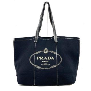 プラダ(PRADA)のプラダ トートバッグ美品  - 黒×ベージュ(トートバッグ)