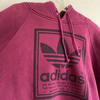 アディダス(adidas)の【adidas】パーカー　臙脂色　カナダ製(パーカー)