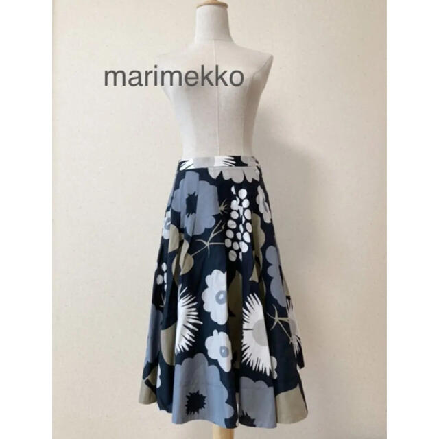 marimekko(マリメッコ)の美品　マリメッコ　膝丈　フレアスカート レディースのスカート(ひざ丈スカート)の商品写真