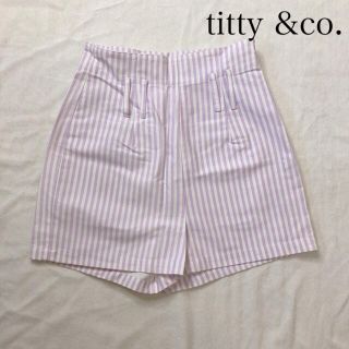 ティティアンドコー(titty&co)のティティアンドコー⭐︎パープルストライプ ⭐︎ショートパンツ(ショートパンツ)