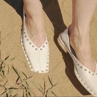 アメリヴィンテージ(Ameri VINTAGE)のSTUDS WOOD HEEL BABOOSH アメリヴィンテージ(その他)