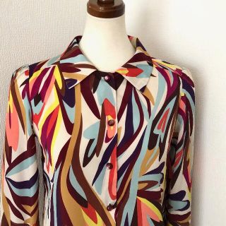 ミッソーニ(MISSONI)のミッソーニ×ターゲット　希少・総柄・レトロ・カラフル・ブラウス・シャツ・長袖(シャツ/ブラウス(長袖/七分))