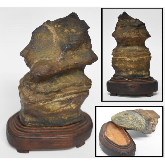 清時代 古霊壁石 台座付き 中国四大鑑賞石の一つ 水石 一点もの WWFT024その他