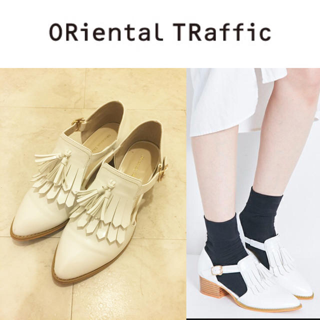 ORiental TRaffic(オリエンタルトラフィック)のOT☆タッセル付セパレートパンプス レディースの靴/シューズ(ハイヒール/パンプス)の商品写真