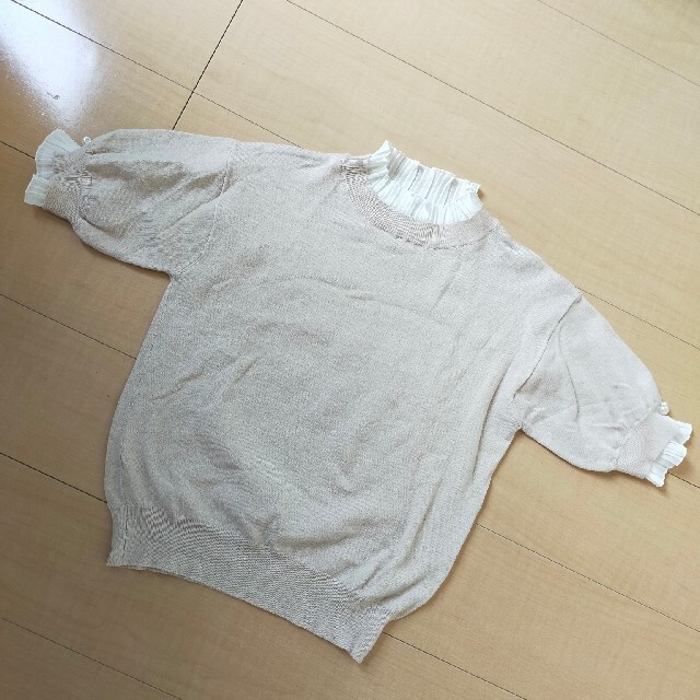 しまむら(シマムラ)の襟袖付サマーニット レディースのトップス(ニット/セーター)の商品写真