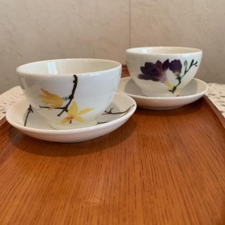 ウェッジウッド(WEDGWOOD)のウエッジウッド　ペインテッドガーデン ジャパニーズティーカップ＆ソーサー(グラス/カップ)