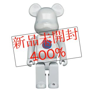 メディコムトイ(MEDICOM TOY)の【新品未開封】ベアブリック ファーストモデル ホワイトクローム 400%(その他)