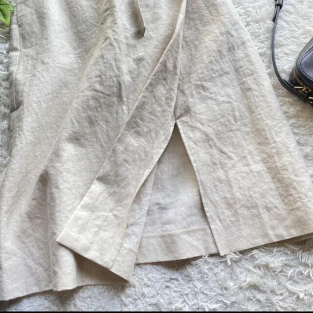 Plage(プラージュ)のplage プラージュ 未使用品 リネン 麻混 スカート キナリ ベージュ レディースのスカート(ロングスカート)の商品写真