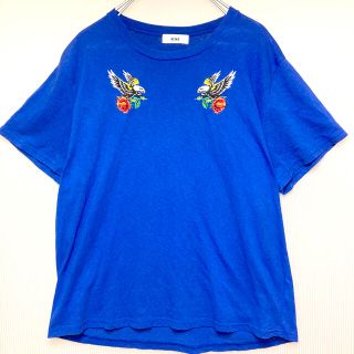 ロデオクラウンズ(RODEO CROWNS)の最終値下げ ロデオクラウンズ Tシャツ ブルー青(Tシャツ(半袖/袖なし))