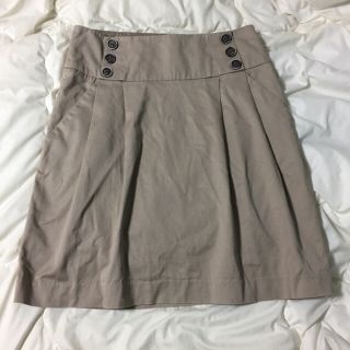 ザラ(ZARA)のザラ ベージュ グレー スカート ZARA Sサイズ ポケット(ひざ丈スカート)