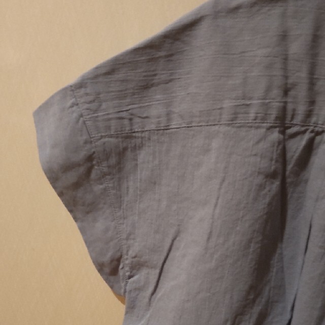 MUJI (無印良品)(ムジルシリョウヒン)の🉐フレンチスリーブブラウスM-L　　ライトブルー レディースのトップス(シャツ/ブラウス(半袖/袖なし))の商品写真