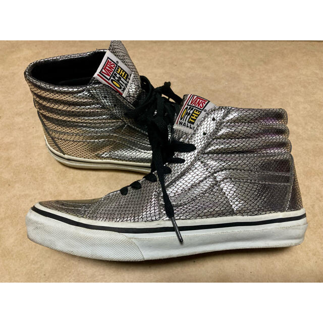 ☆ VANS SK8-HI PUレザーシルバー 26.0