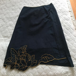 フォーティファイブアール(45R)のパラスパレス　藍染スカート (ひざ丈スカート)