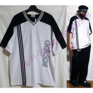 アディダス(adidas)のアディダス 90s ビンテージ シャツ 古着 adidas Tシャツ 白 黒 (Tシャツ/カットソー(半袖/袖なし))