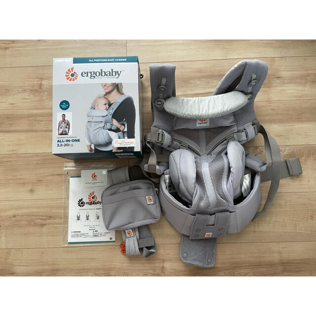 Ergobaby(エルゴベビー)のエルゴ  OMNI 360 クールエア 限定カラー　グレー　日本正規品 キッズ/ベビー/マタニティの外出/移動用品(抱っこひも/おんぶひも)の商品写真