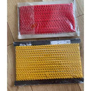 ベルアート 30m 赤 黄色 裁縫 刺繍(生地/糸)