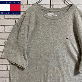 トミーヒルフィガー(TOMMY HILFIGER)の90s 古着 トミーヒルフィガー  Tシャツ XL 刺繍ロゴ ビッグシルエット(Tシャツ/カットソー(半袖/袖なし))