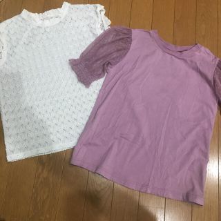 ジーユー(GU)のジーユー　子ども服１４０　トップス2枚セット(Tシャツ/カットソー)