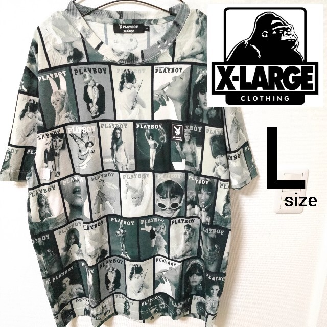 XLARGE(エクストララージ)の美品 エクストララージ プレイボーイコラボ 半袖Tシャツ カットソー メンズL メンズのトップス(Tシャツ/カットソー(半袖/袖なし))の商品写真