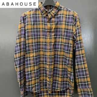 アバハウス(ABAHOUSE)の【ABAHOUSE】(アバハウス) チェック柄コットン長袖シャツ 古着(シャツ)