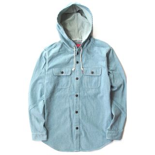 シュプリーム(Supreme)のsupreme 2014fw Denim Hooded Shirt M 美品(Gジャン/デニムジャケット)