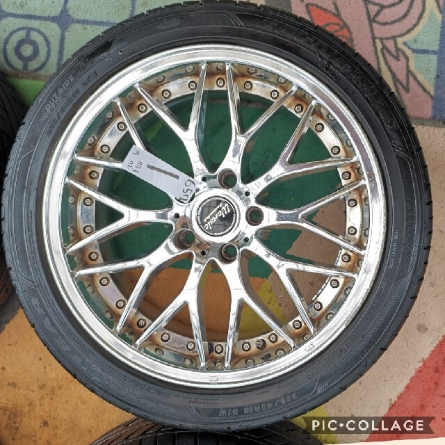 WarWic 社外アルミホイール4本セット18インチ 18×7.5J・114.3