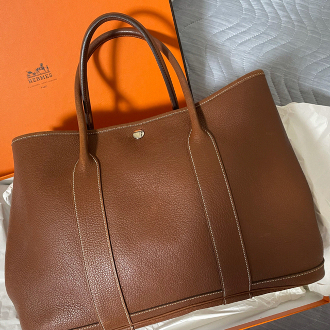 価格記入可 HERMES ガーデンパーティ 36 マロンカラー