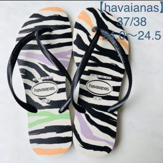 ハワイアナス(havaianas)の【havaianas】SLIM ANIMALS 37/38 24.0〜24.5(ビーチサンダル)