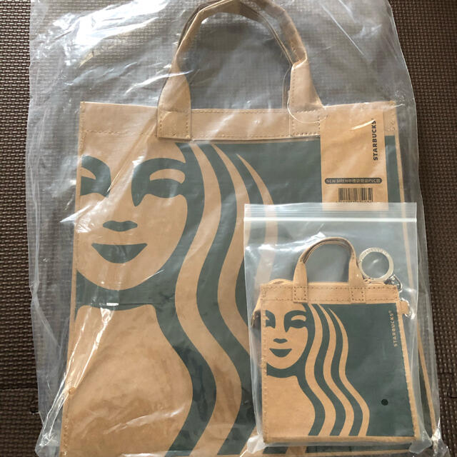 Starbucks Coffee(スターバックスコーヒー)の台湾限定　スターバックス　サイレンロゴ　バッグ&財布　②点セット♪ レディースのバッグ(トートバッグ)の商品写真