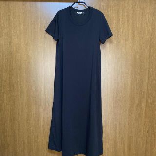 ユニクロ(UNIQLO)のユニクロU サイズS 黒ロングワンピース(ロングワンピース/マキシワンピース)