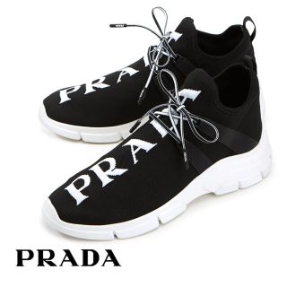 プラダ(PRADA)のPRADA ピヨ様 ニットファブリックスニーカー27.5 新品(スニーカー)