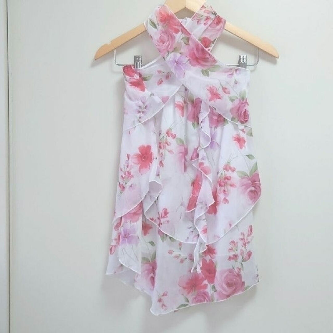 IMAGE(イマージュ)のスカート　ベアトップ　3way　ホルターネック　キャミソール　フレア　花柄　綺麗 レディースのスカート(ひざ丈スカート)の商品写真