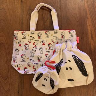 ブーフーウー(BOOFOOWOO)のSNOOPY  BOOFOOWOO  トートバッグ　巾着2コ　未使用(トートバッグ)