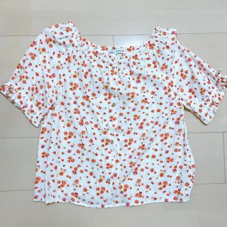 ザラキッズ(ZARA KIDS)のZARA KIDS 花柄ブラウス 大人OKサイズ　半袖ブラウス ザラ(シャツ/ブラウス(半袖/袖なし))