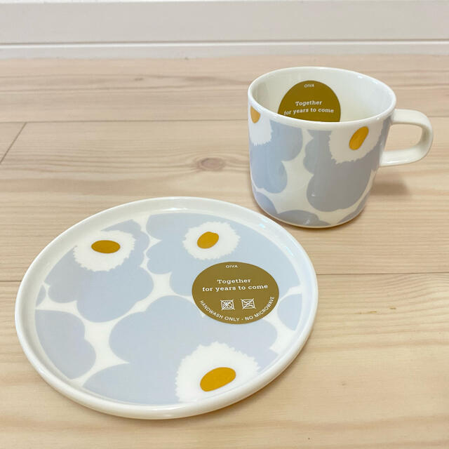 マリメッコ アイシーグレー marimekko カップ プレート ウニッコ - 食器