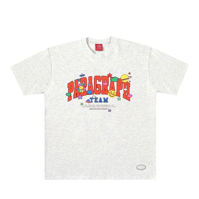 【即日発送】PARAGRAPH カレッジロゴ Tシャツ ブラック コムドット着用