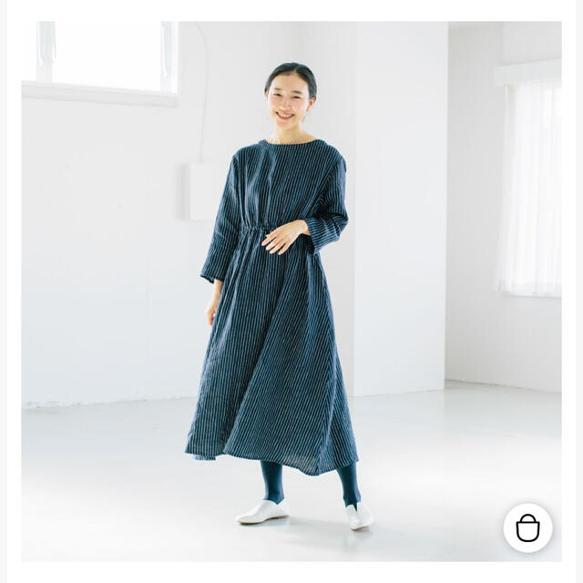 *専用* fog linen work 北欧暮らしの道具店ワンピース ストライプ レディースのワンピース(ロングワンピース/マキシワンピース)の商品写真