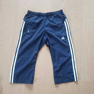 アディダス(adidas)のadidas ハーフパンツ　紺色×白　3本ライン　Sサイズ(その他)