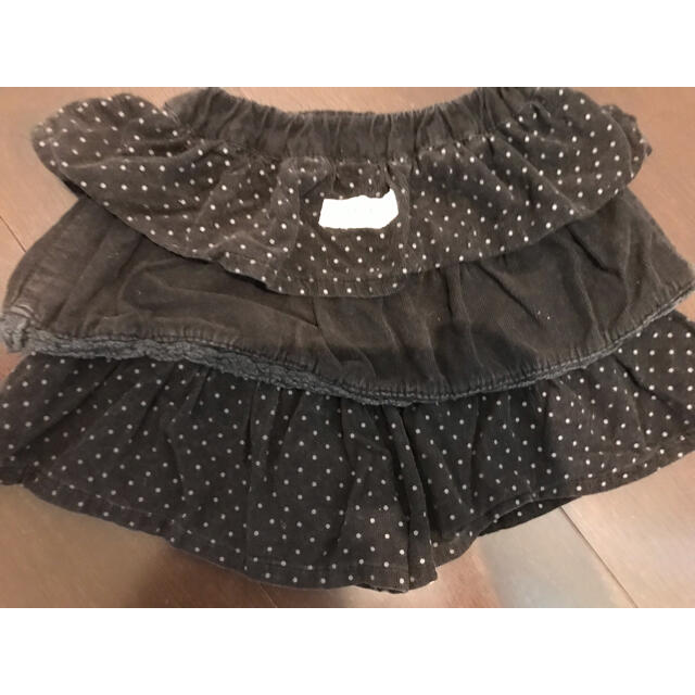 Biquette(ビケット)のコーデュロイ　フリル　キュロット　キムラタン キッズ/ベビー/マタニティのキッズ服女の子用(90cm~)(パンツ/スパッツ)の商品写真