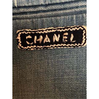 CHANELシャネルアンティーク加工デニムプリーツチョコバーキルティングスカート