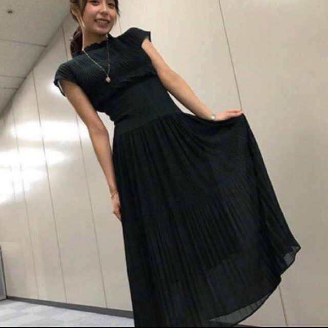 宇垣美里さん着用♡ フレイアイディー　黒　ロングワンピース